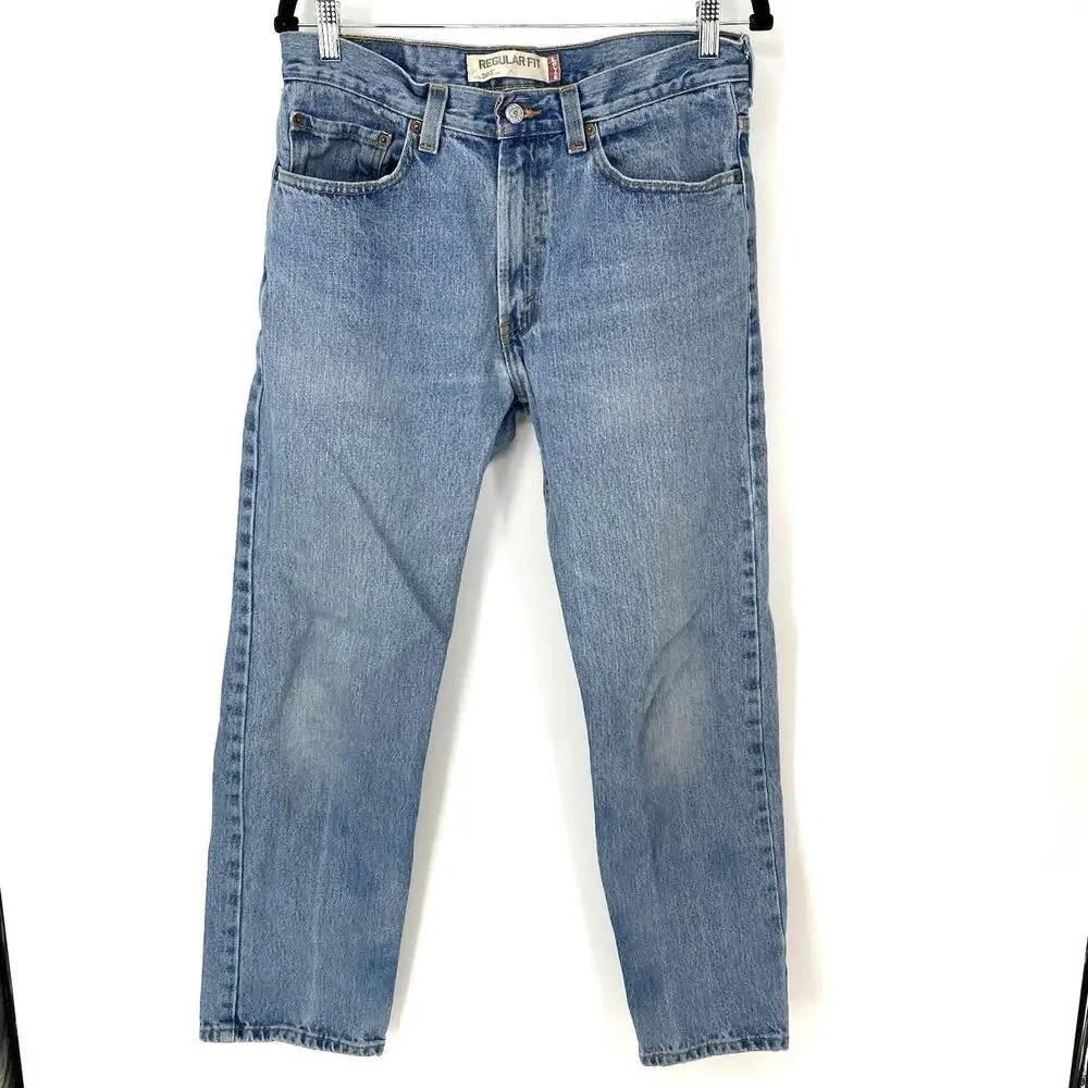 Levi's 505 Vintage Light Wash Blue Jeans Regular Fit Men's 32x30 Fall 2009